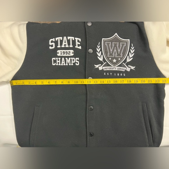 Black Pike - State Champs Black & Cream Varsity Jacket > Men’s Size:2XL - Picture 14 of 15